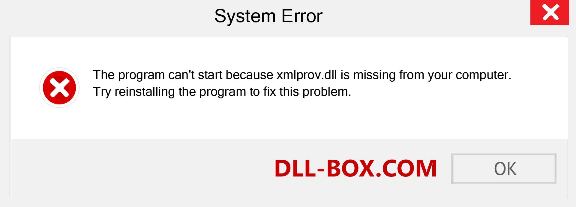 xmlprov.dll file is missing?. Download for Windows 7, 8, 10 - Fix  xmlprov dll Missing Error on Windows, photos, images